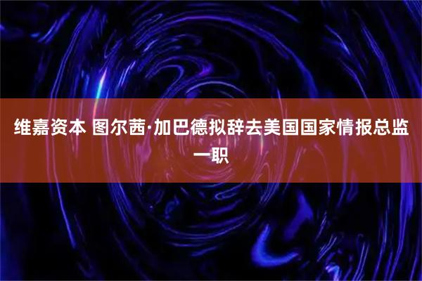 维嘉资本 图尔茜·加巴德拟辞去美国国家情报总监一职